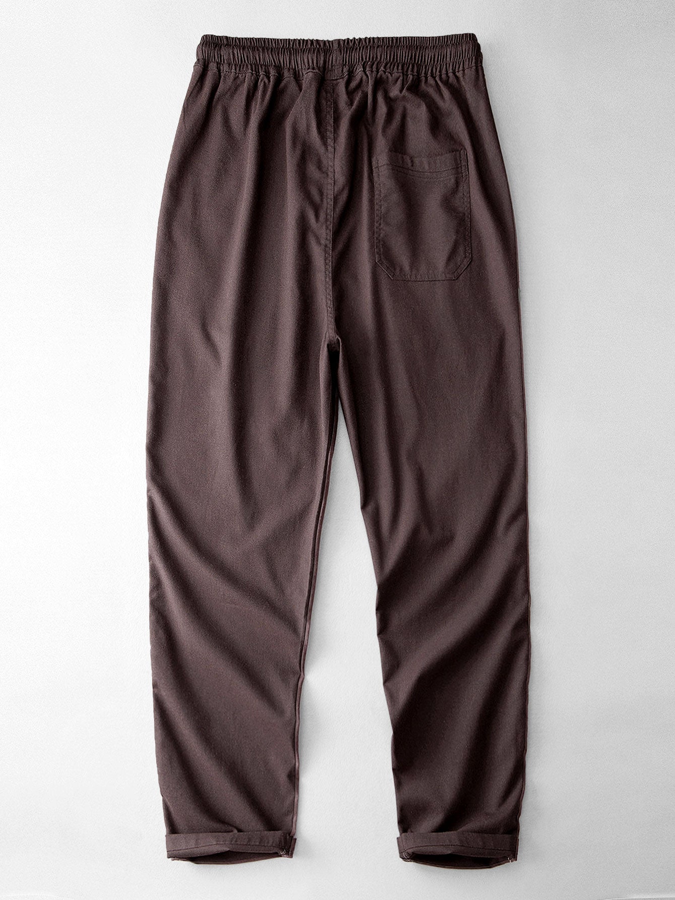 Chemise à Manches Longues en Lin et Coton avec Poche et Pantalon en Lin à Jambe Droite
