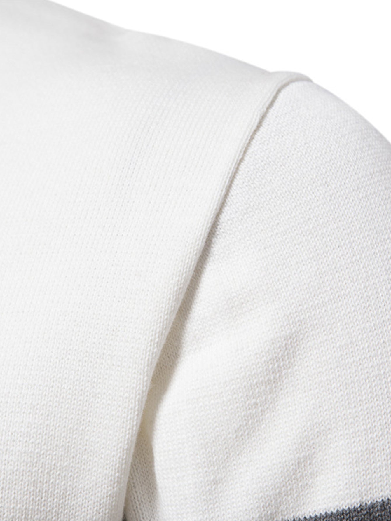 Pull à Zip Quart avec Jacquard Géométrique Contrasté