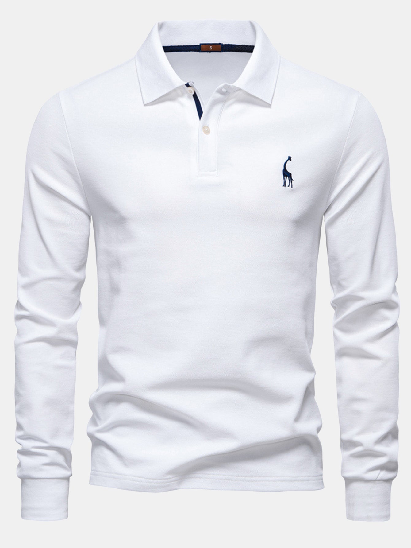 Polo à Manches Longues avec Broderie de Girafe