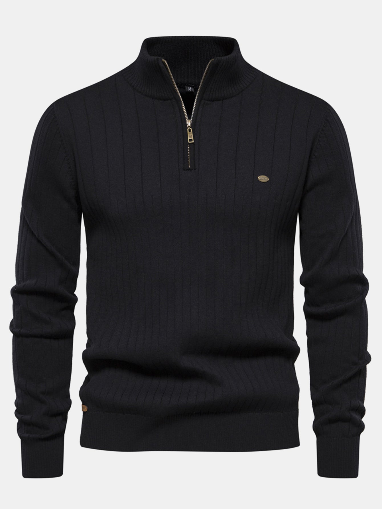 Pull à Zip Quart de Rayures