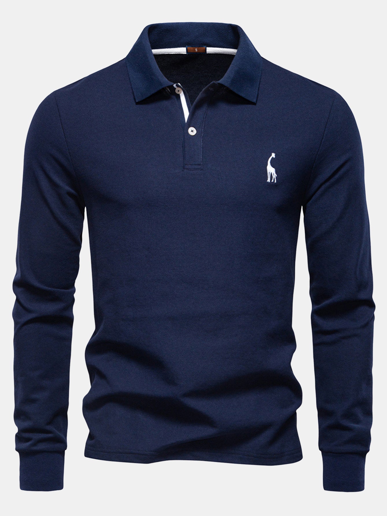 Polo à Manches Longues avec Broderie de Girafe