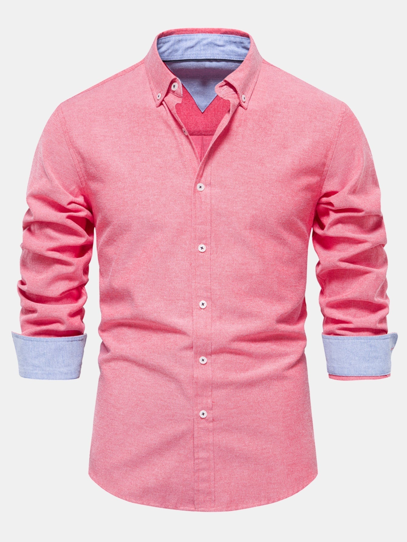 Chemise Oxford à Manches Longues avec Boutons