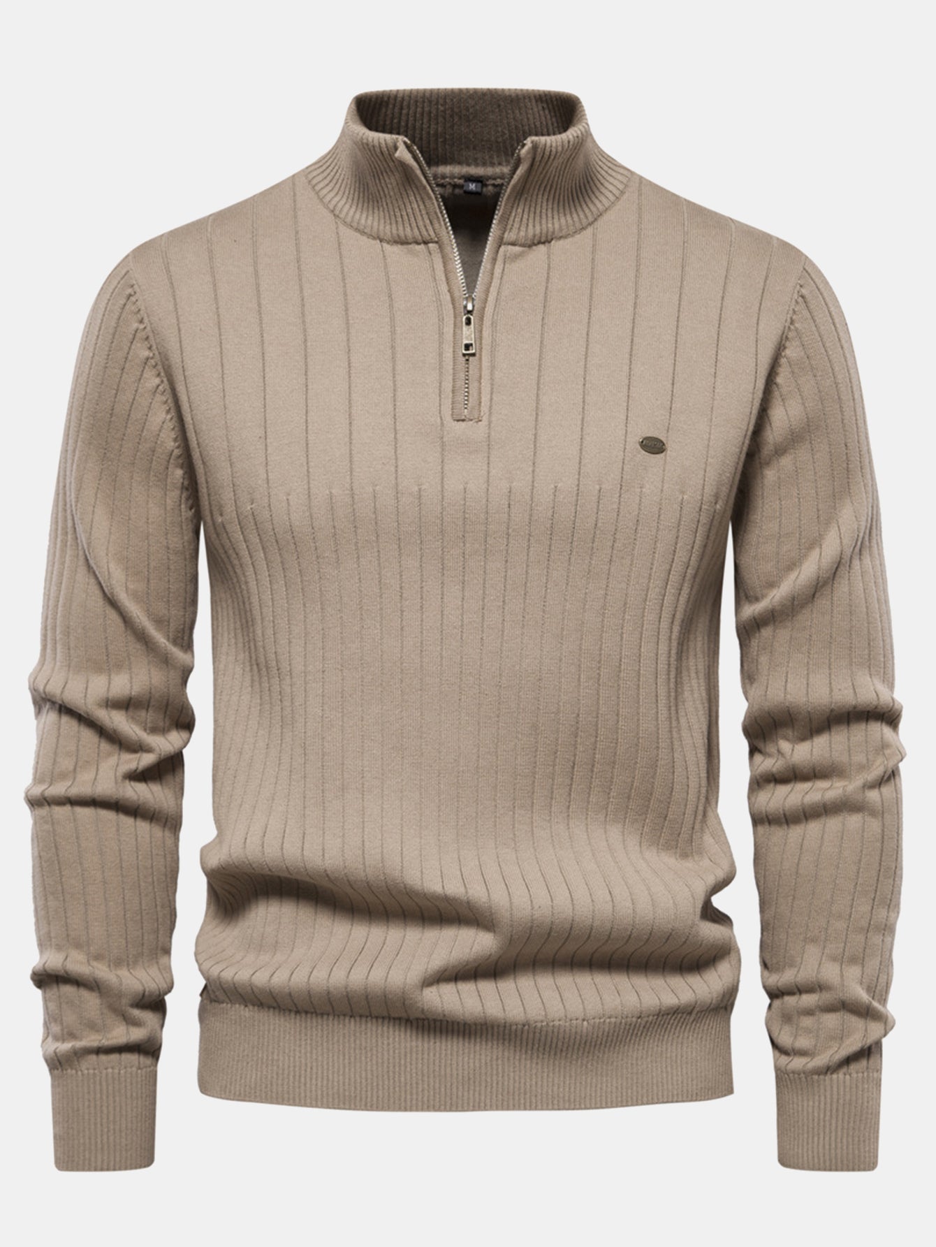 Pull à Zip Quart de Rayures