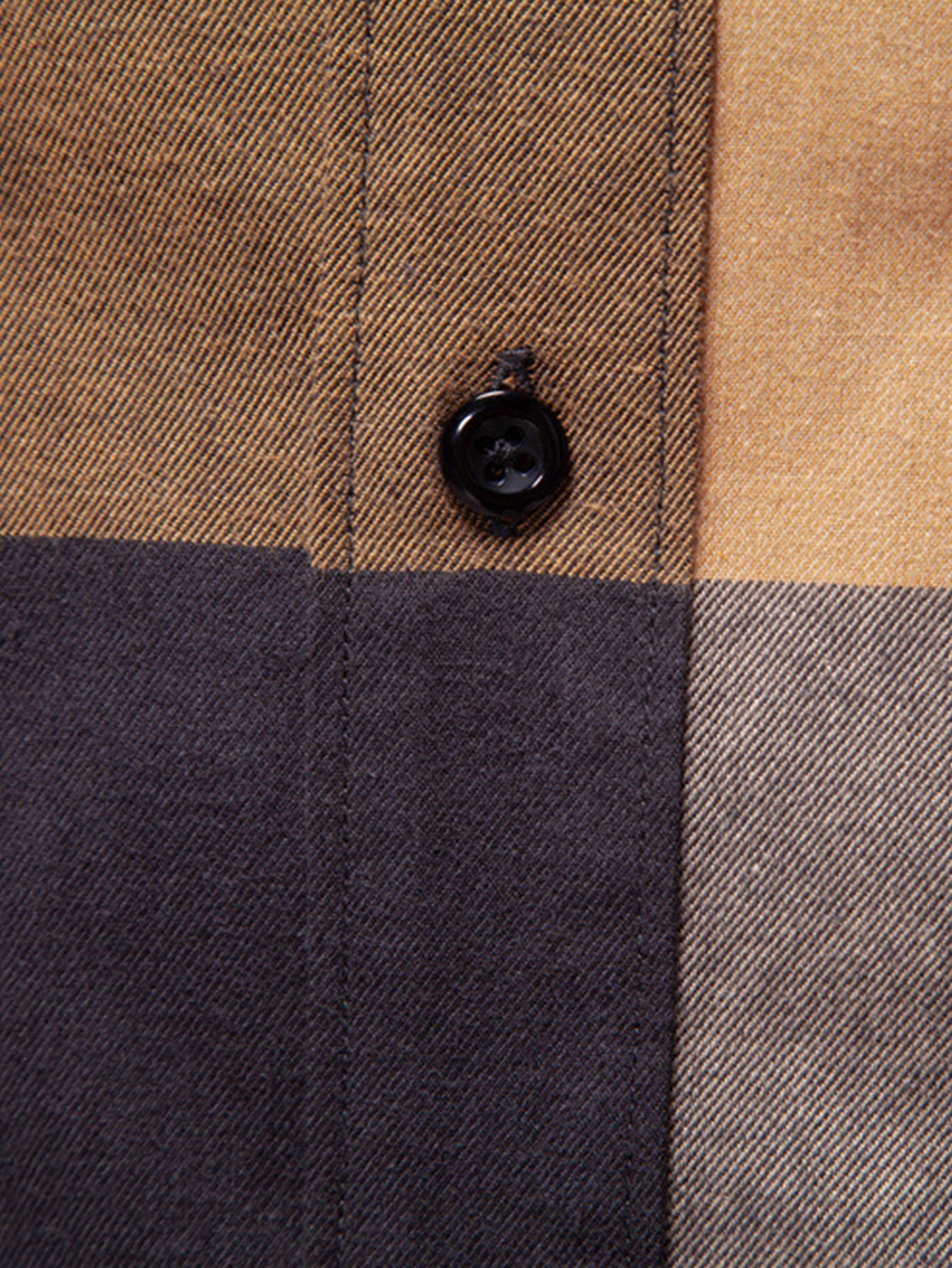 Chemise à Manches Longues en Coton à Carreaux avec Boutons