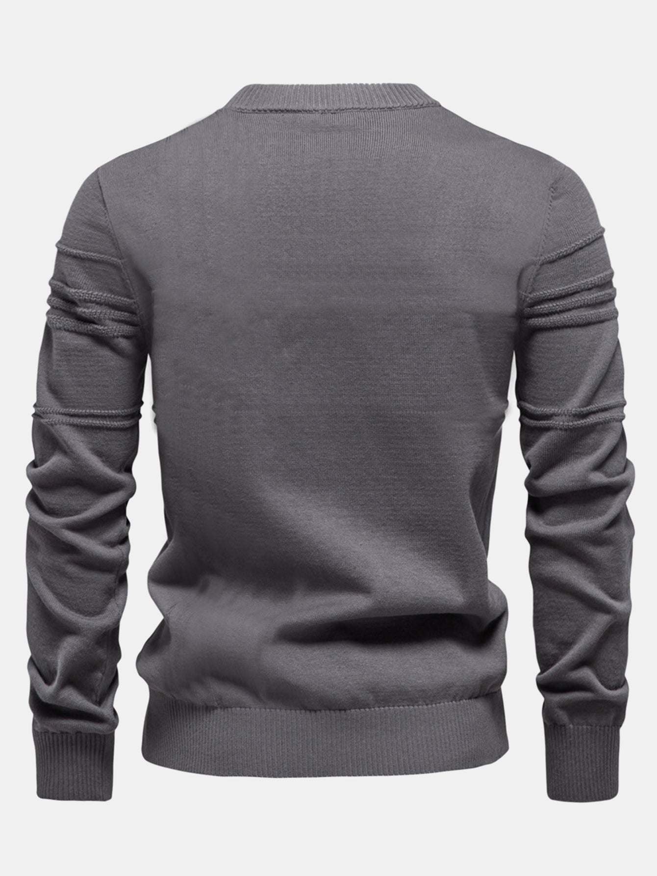 Pull à Col Rond avec Jacquard à Rayures