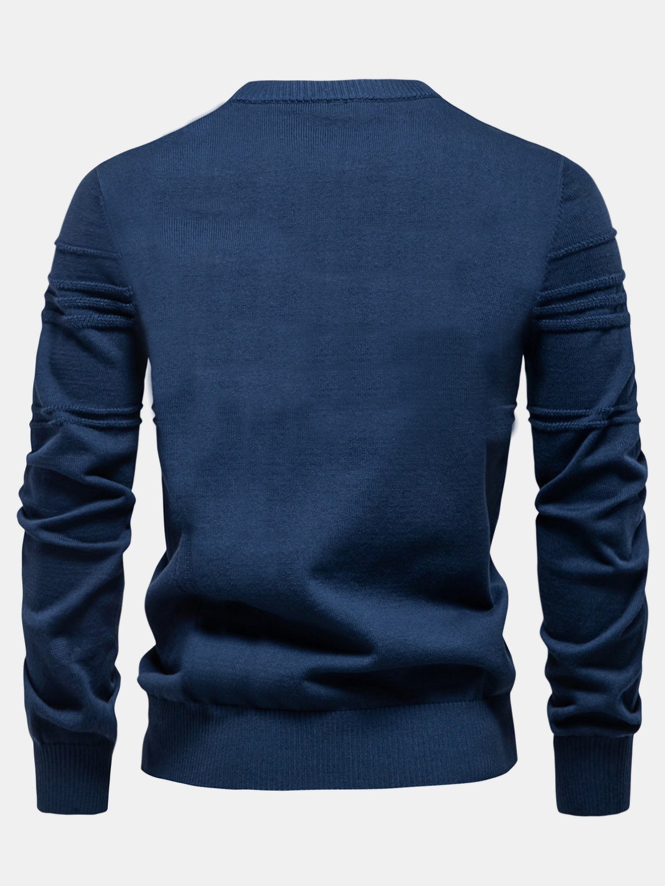 Pull à Col Rond avec Jacquard à Rayures