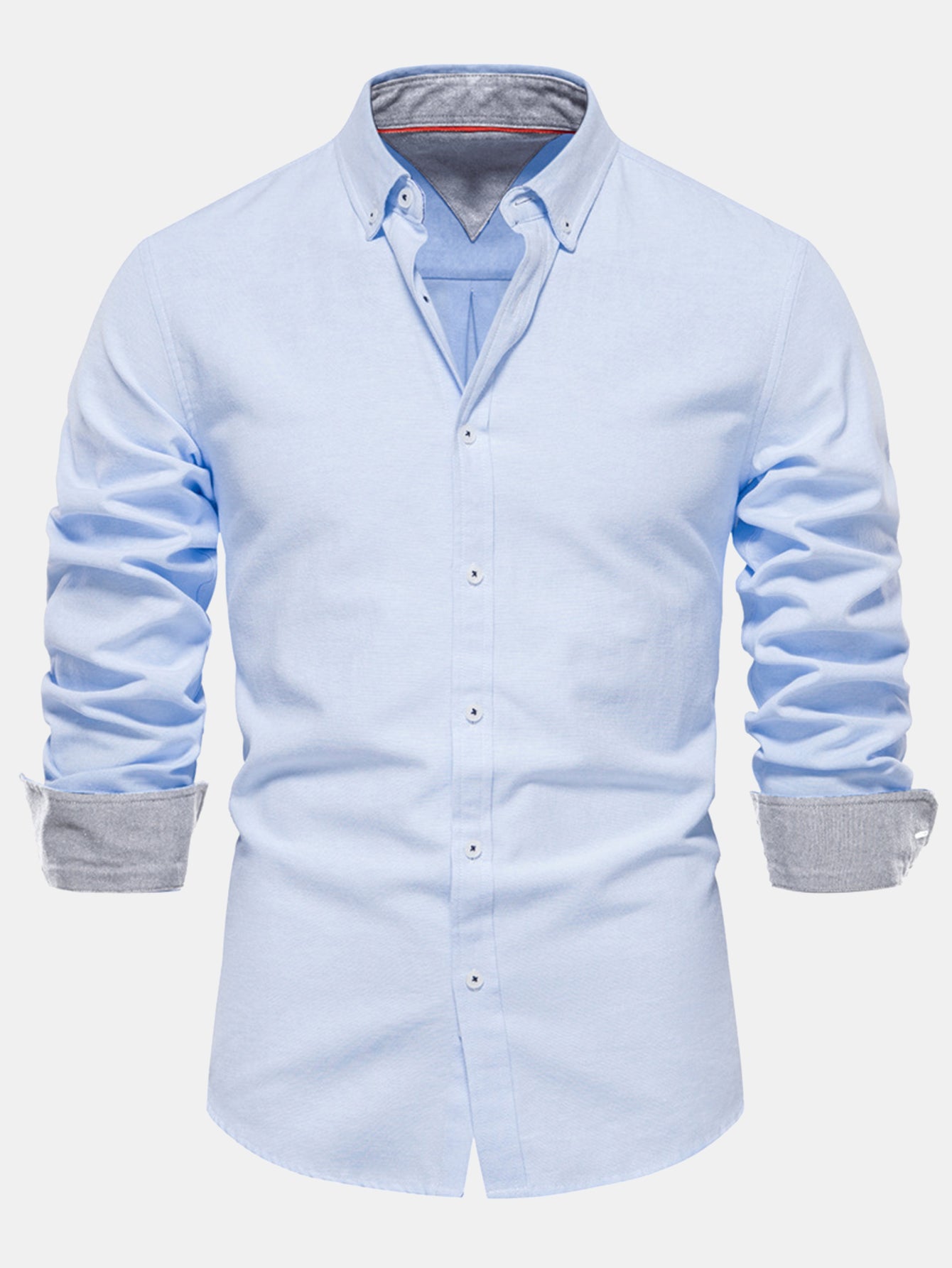 Chemise Oxford à Manches Longues avec Boutons