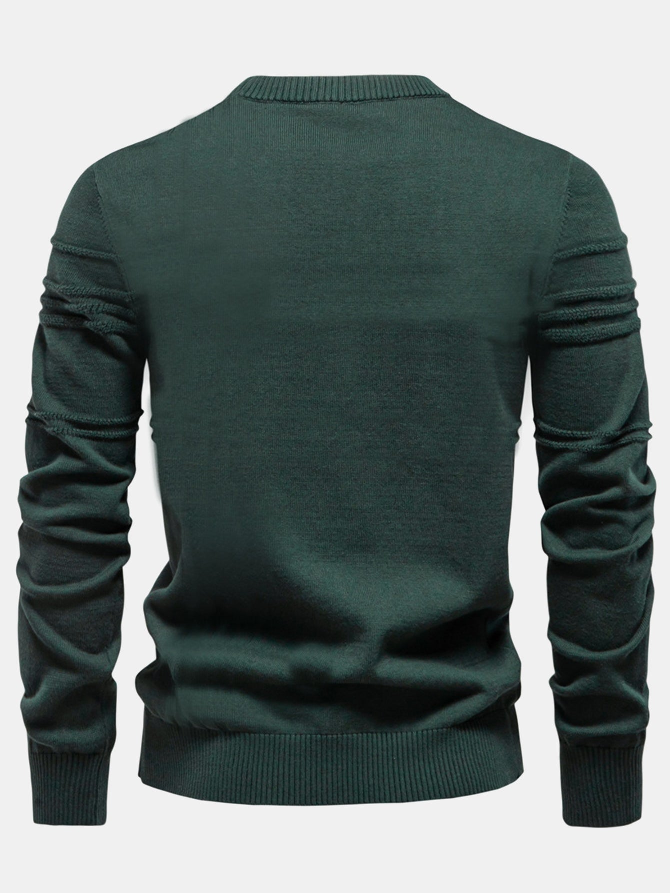 Pull à Col Rond avec Jacquard à Rayures