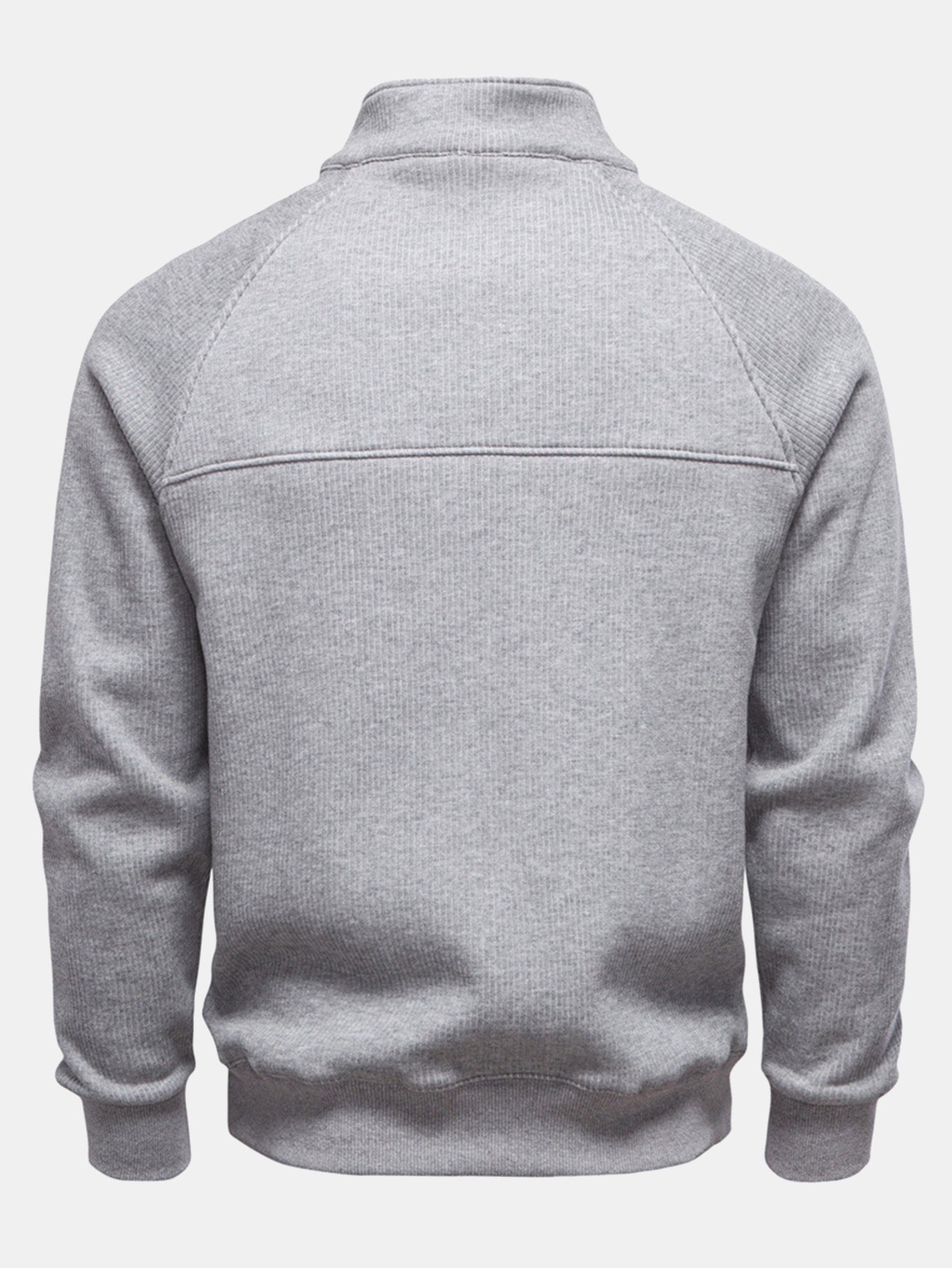 Sweat à Zip Quart avec Manches Raglan Côtelées