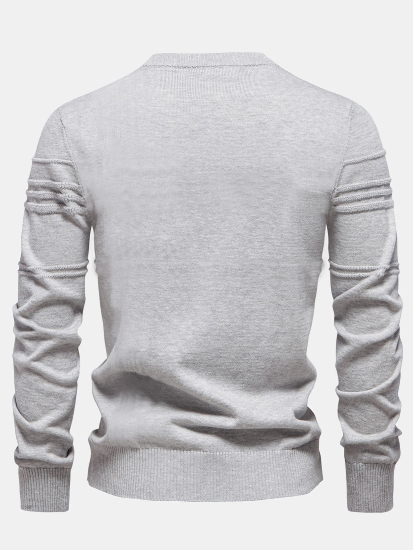 Pull à Col Rond avec Jacquard à Rayures