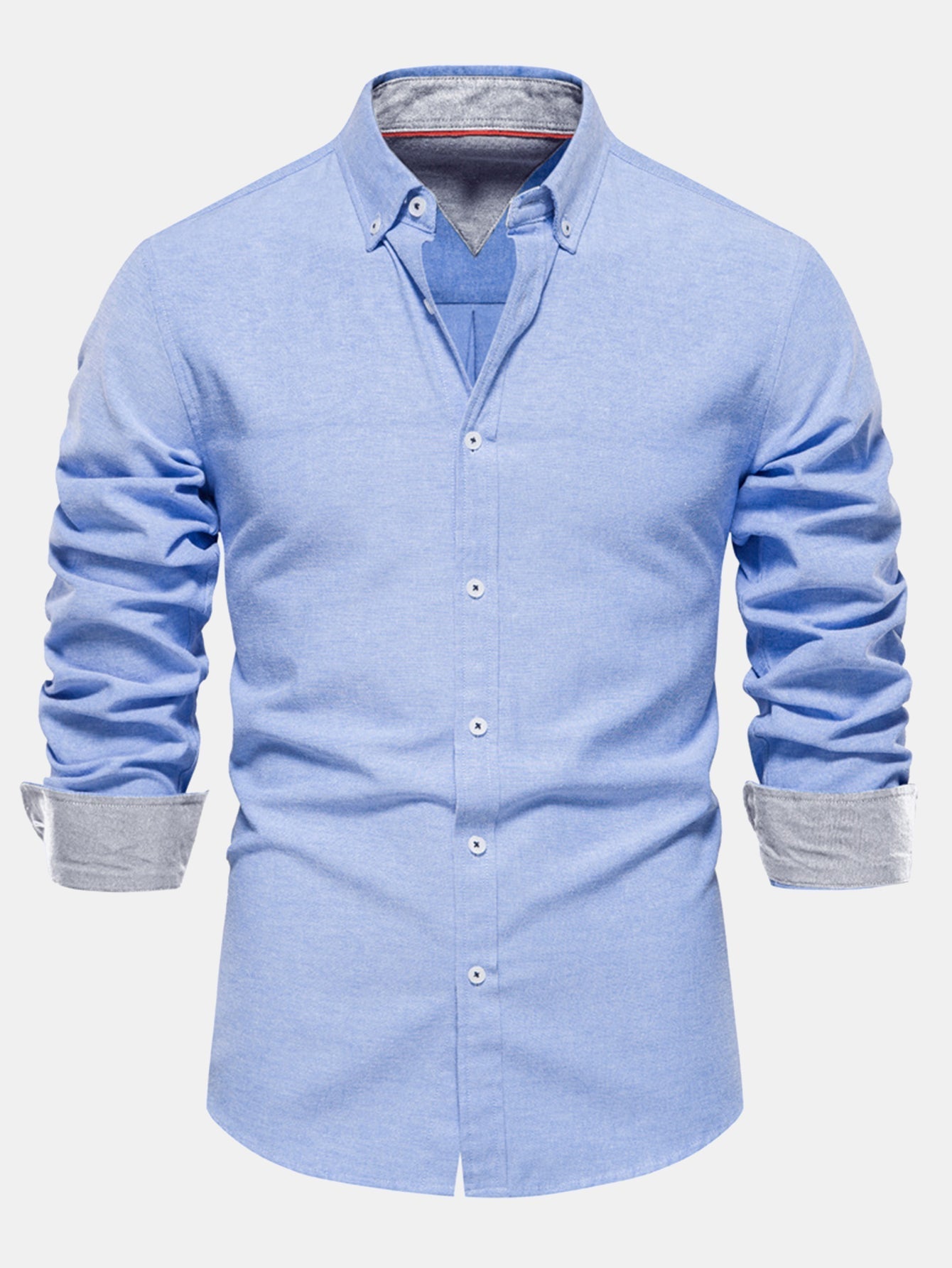 Chemise Oxford à Manches Longues avec Boutons