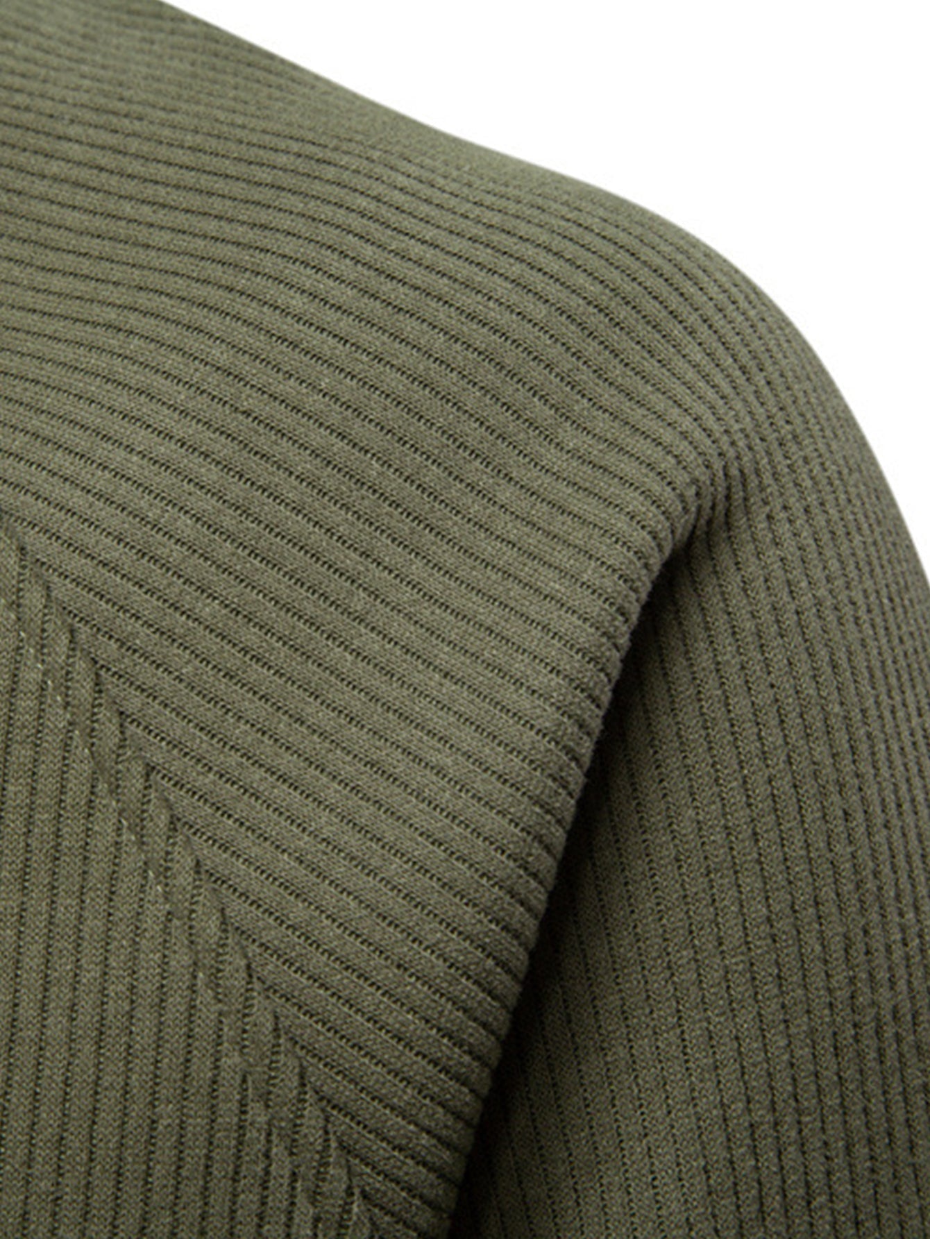Sweat à Zip Quart avec Manches Raglan Côtelées