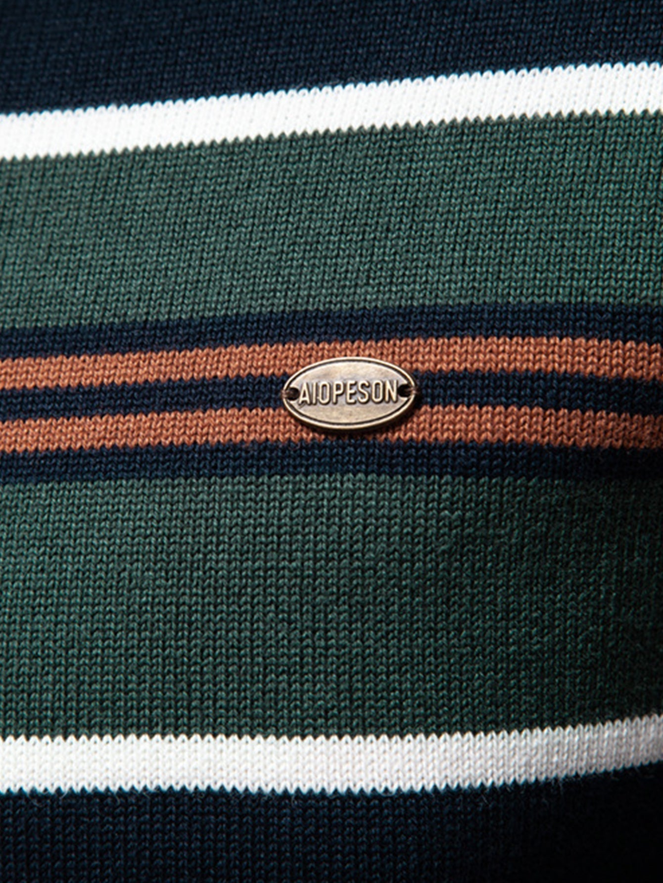 Pull Rayé avec Zip Quart