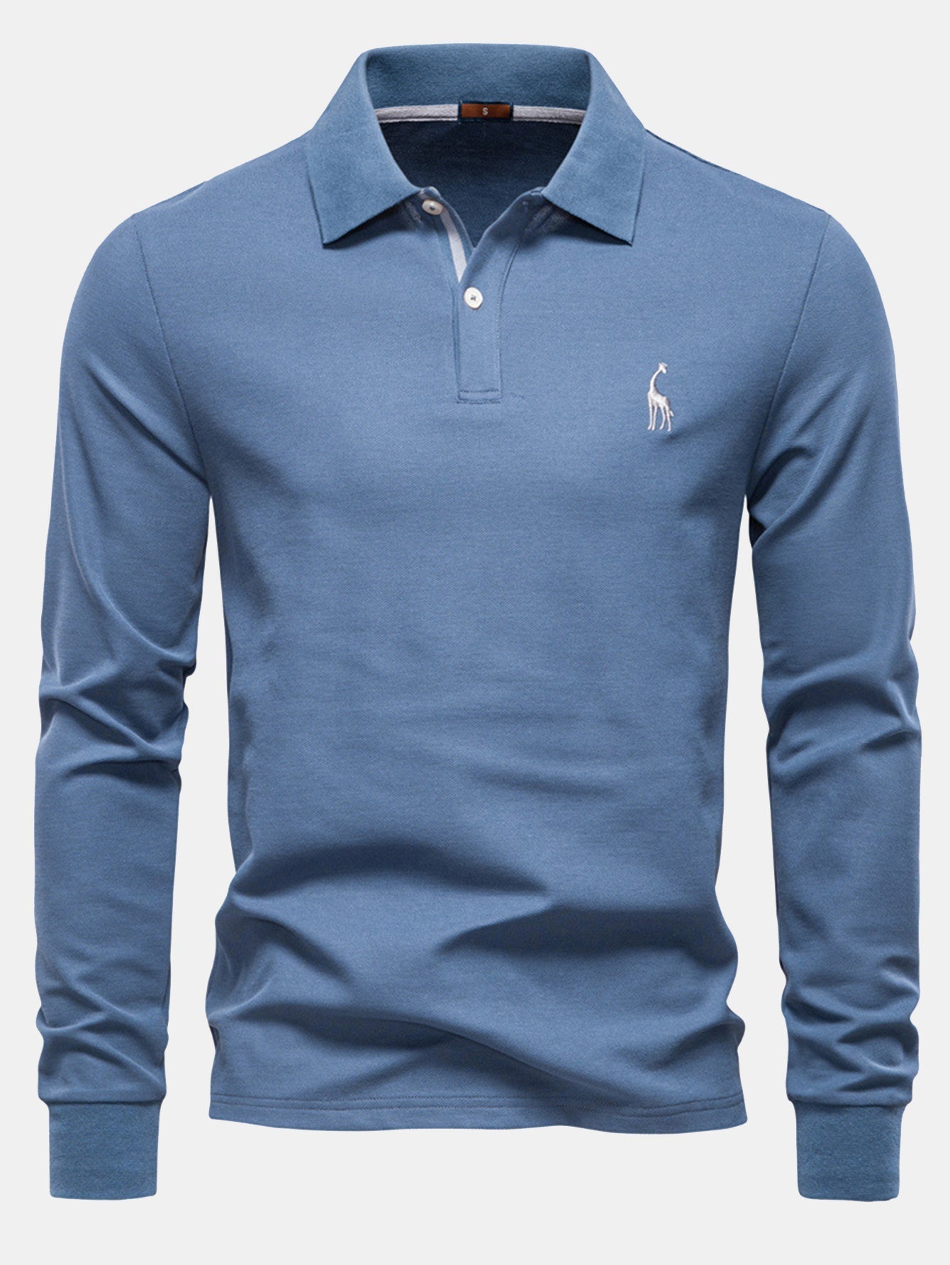 Polo à Manches Longues avec Broderie de Girafe
