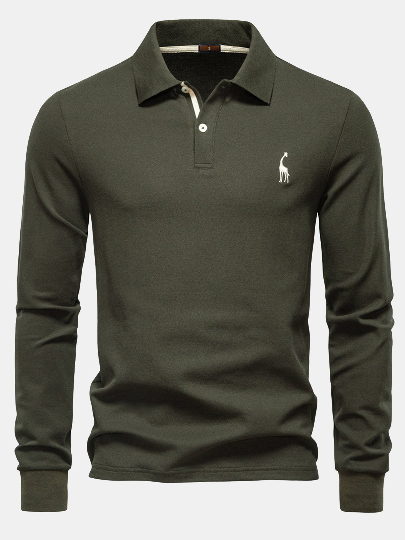 Polo à Manches Longues avec Broderie de Girafe