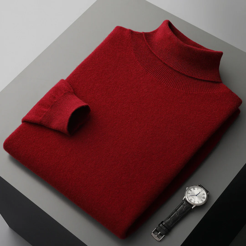 Maglione a collo alto in lana merino Cagliari