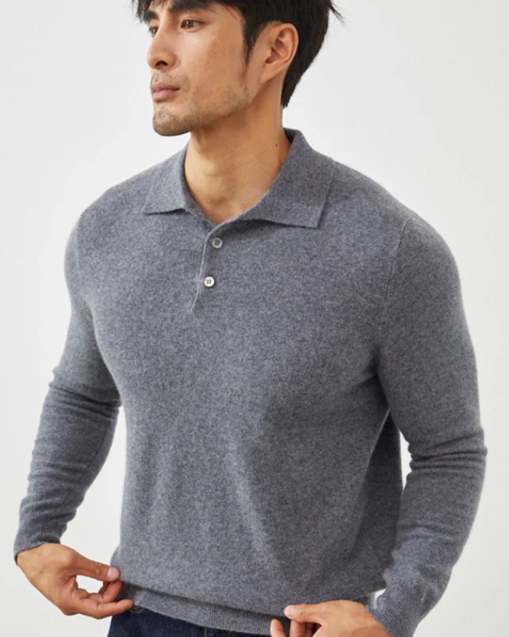 Maglione polo in cashmere Ponza