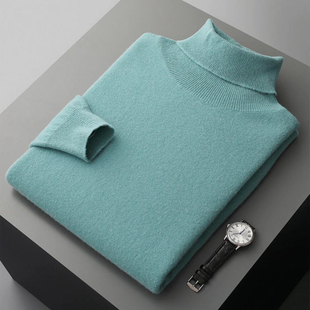 Maglione a collo alto in lana merino Cagliari