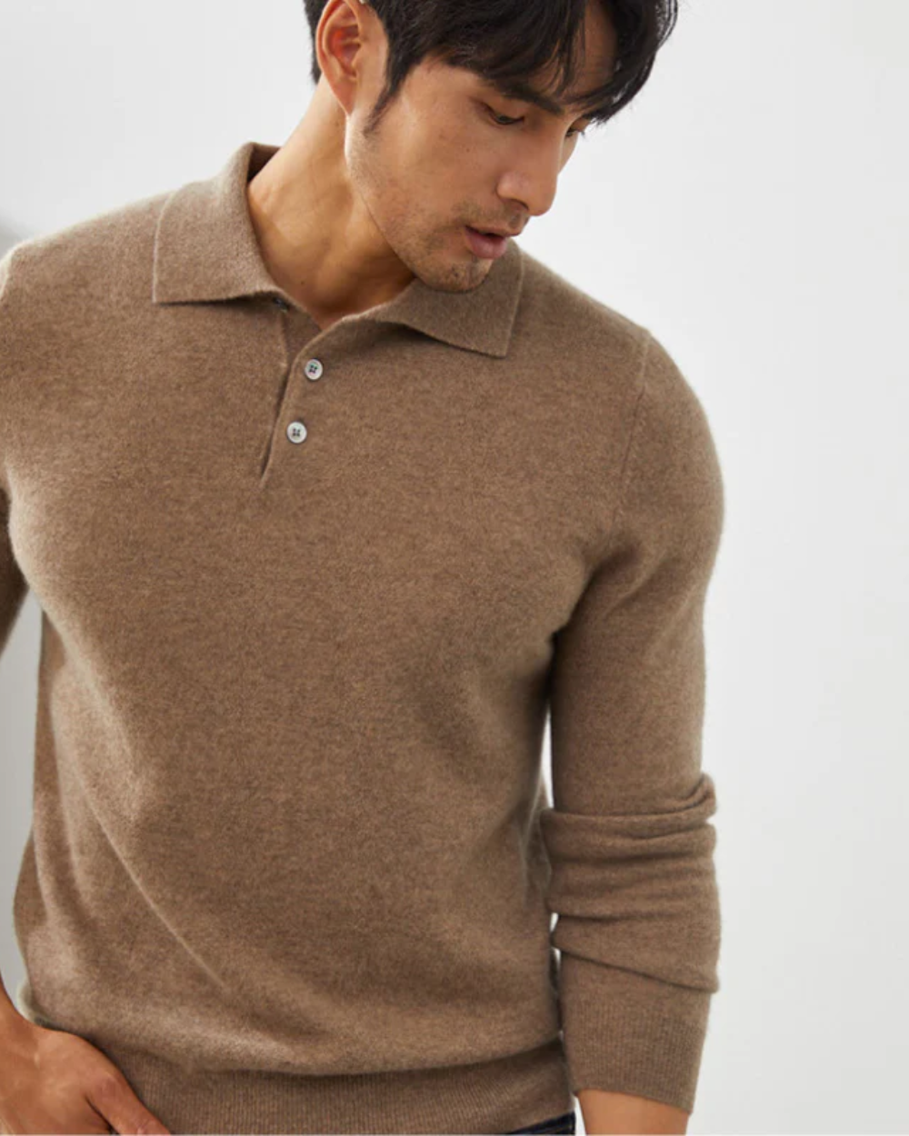 Maglione polo in cashmere Ponza