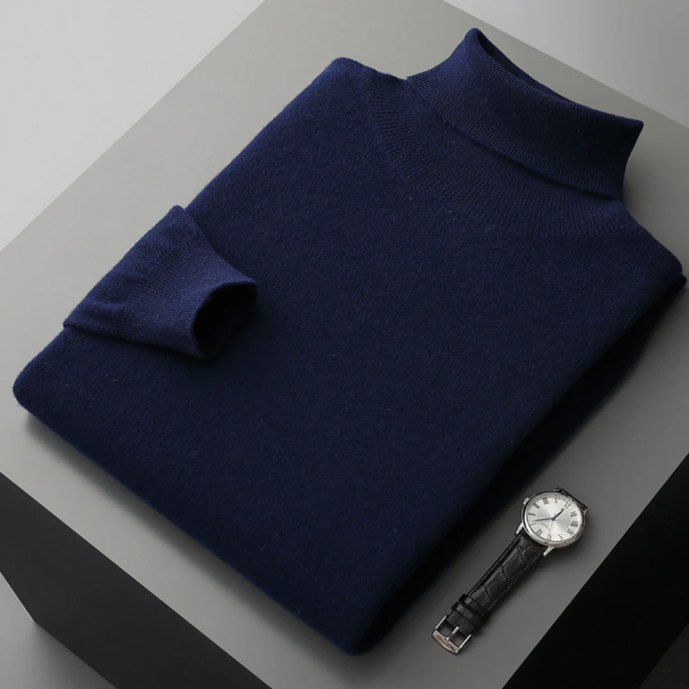 Maglione a collo alto in lana merino Cagliari