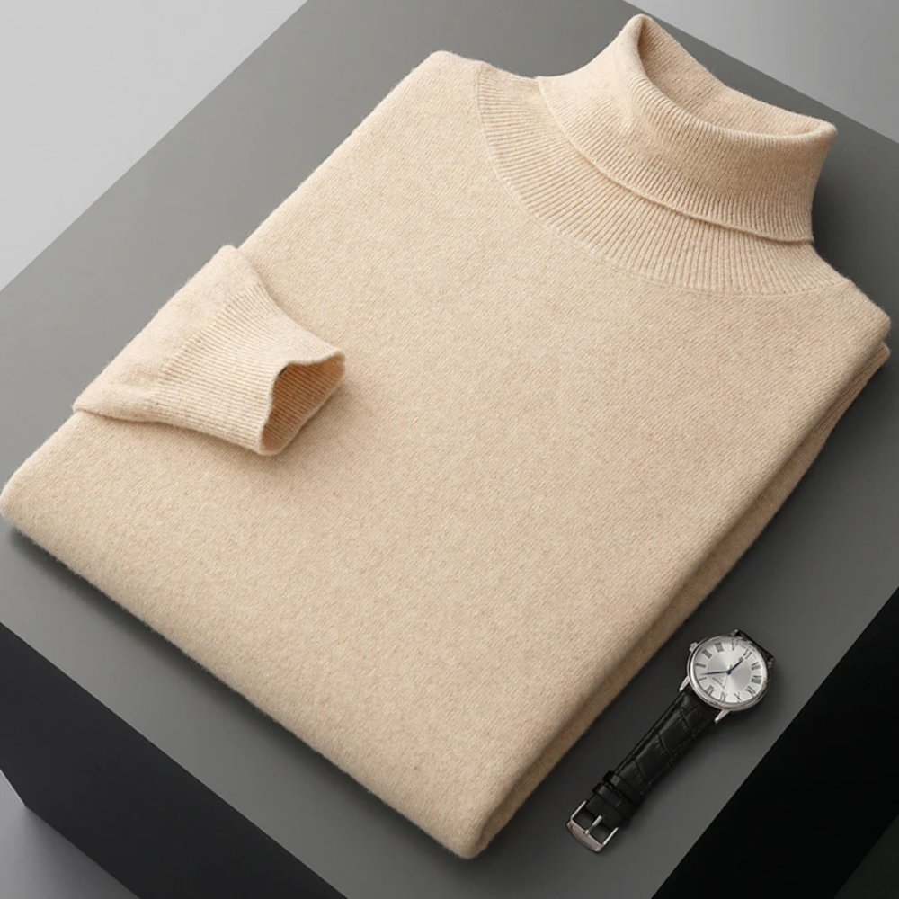 Maglione a collo alto in lana merino Cagliari