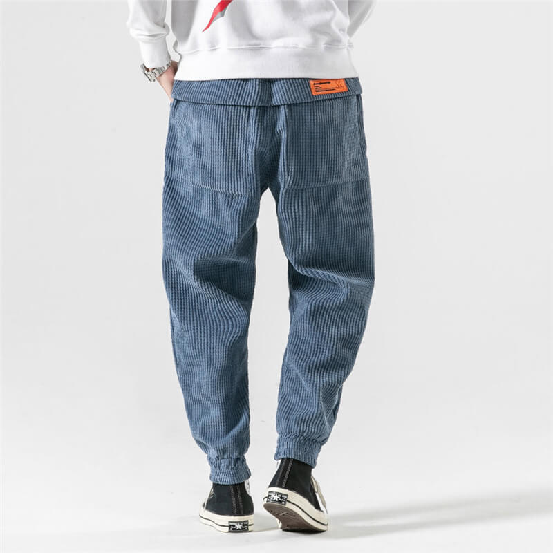 Pantaloni in velluto a coste alloro