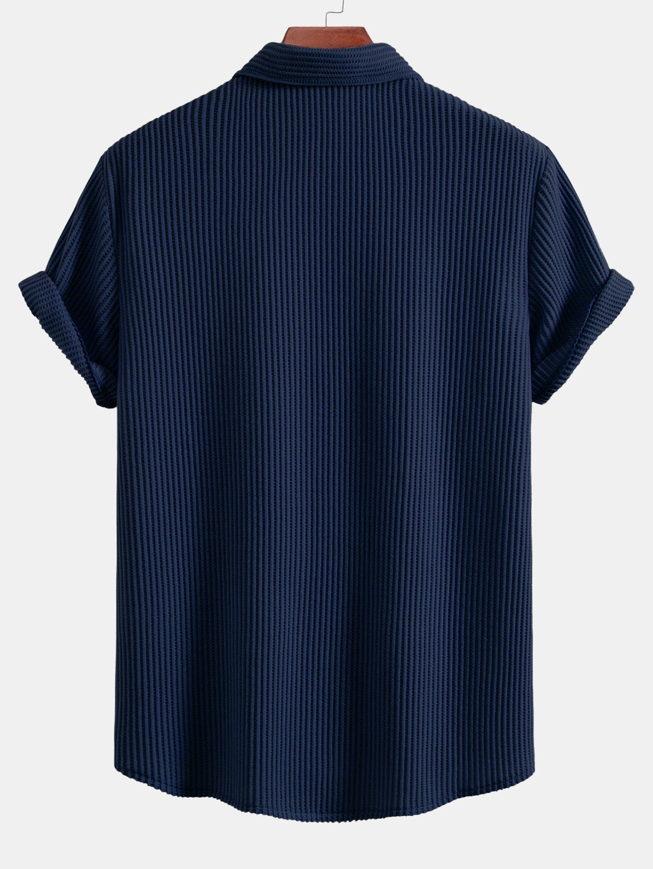 Chemise en Waffle avec Boutons et Pantalons en Waffle Tissés avec Cordon
