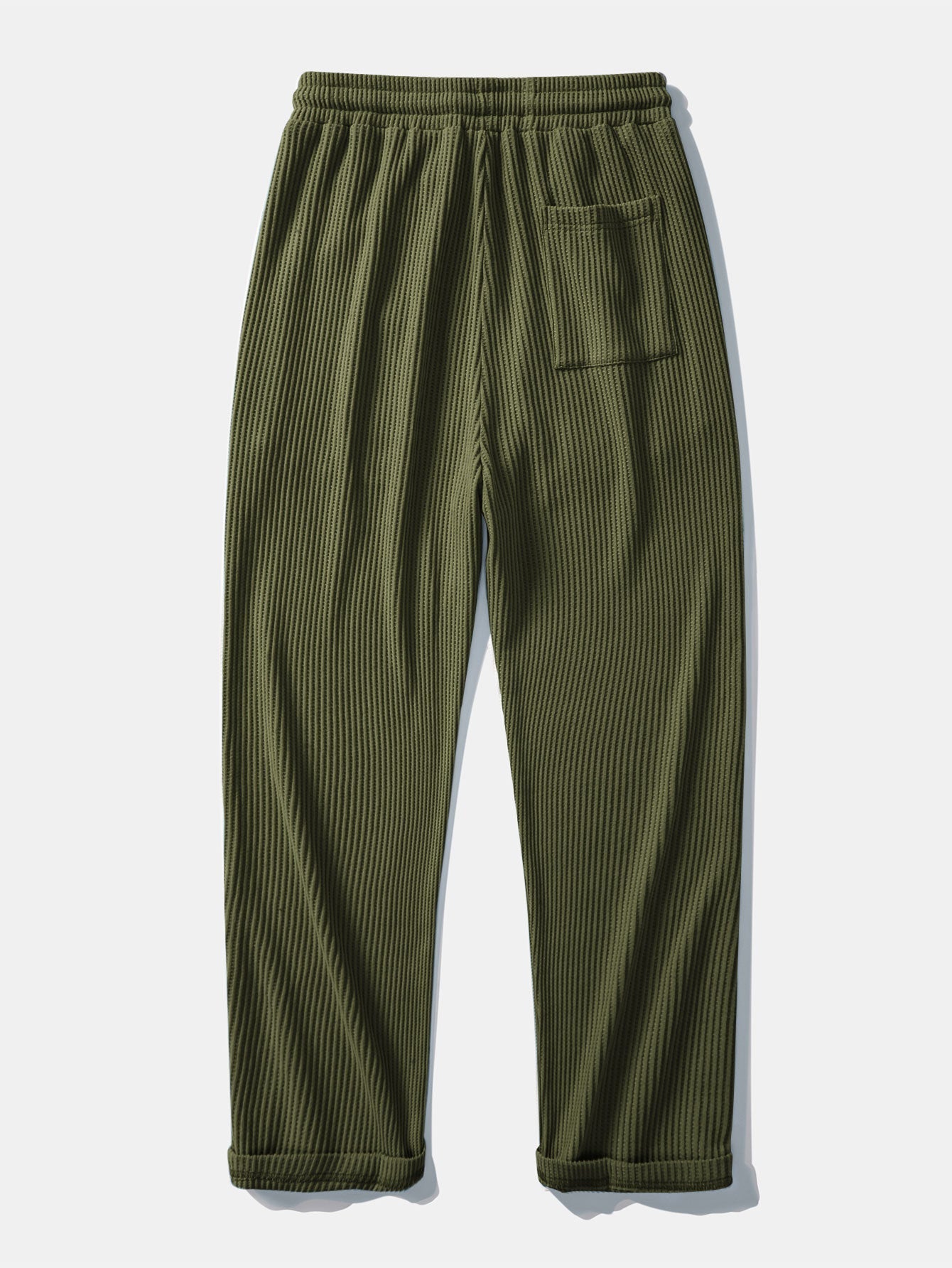 Chemise en Waffle avec Boutons et Pantalons en Waffle Tissés avec Cordon