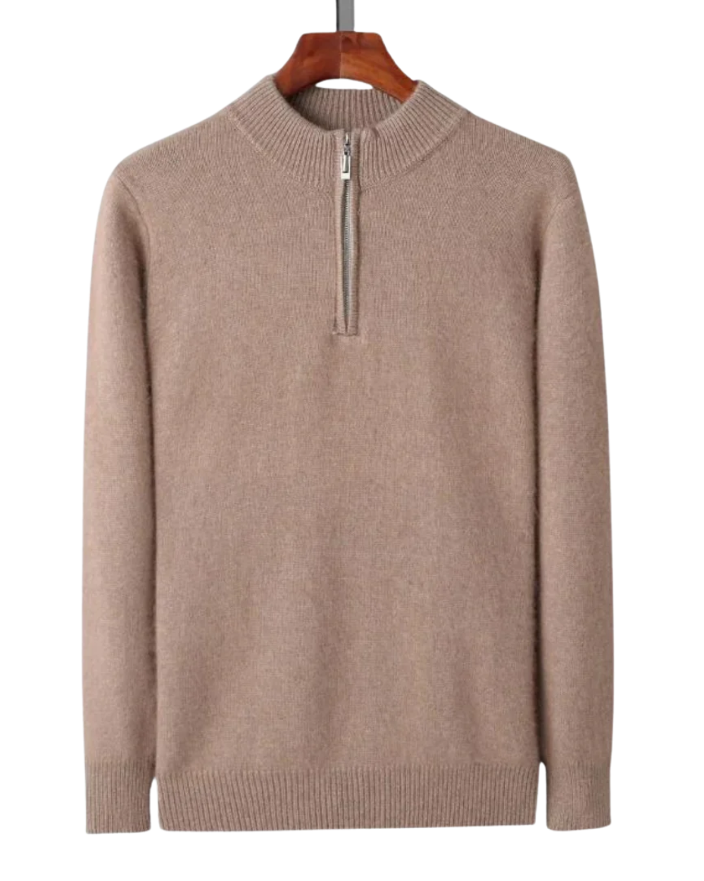 Felpa con zip in cashmere Genève