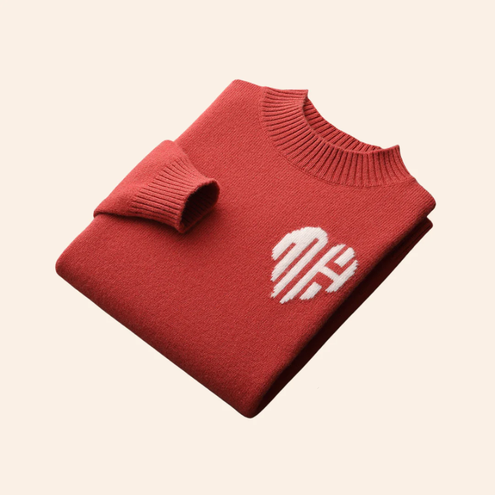 Maglione in cashmere con cuore Bora Bora