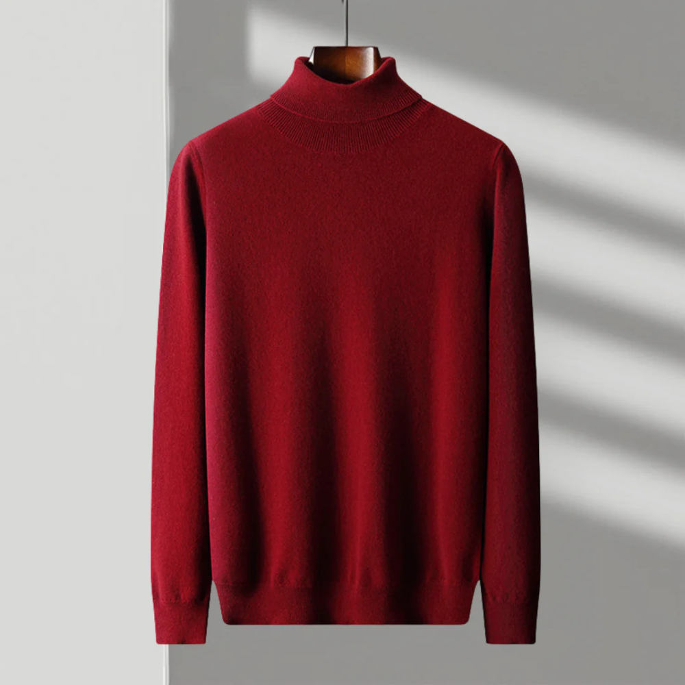 Maglione a collo alto in lana merino Cagliari