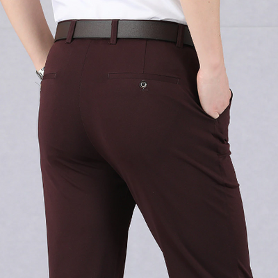 Pantaloni classici da uomo ad alta elasticità