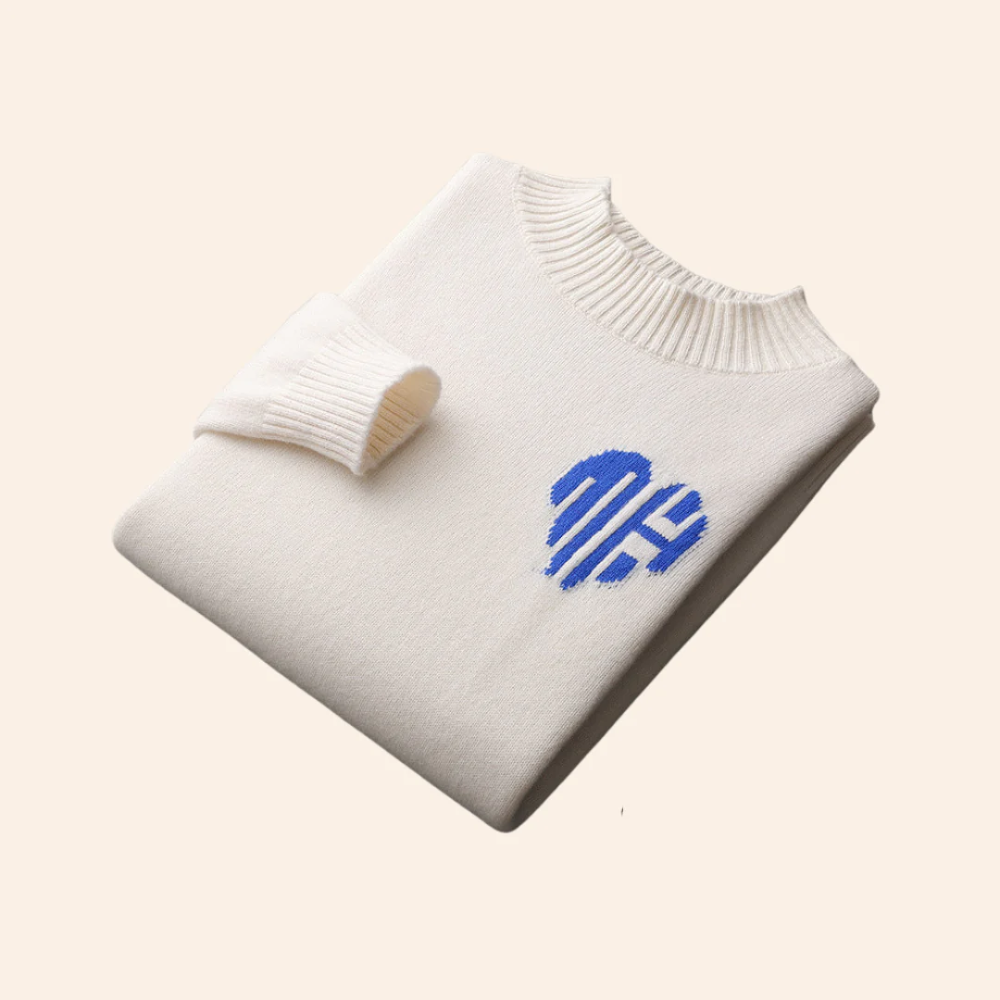 Maglione in cashmere con cuore Bora Bora