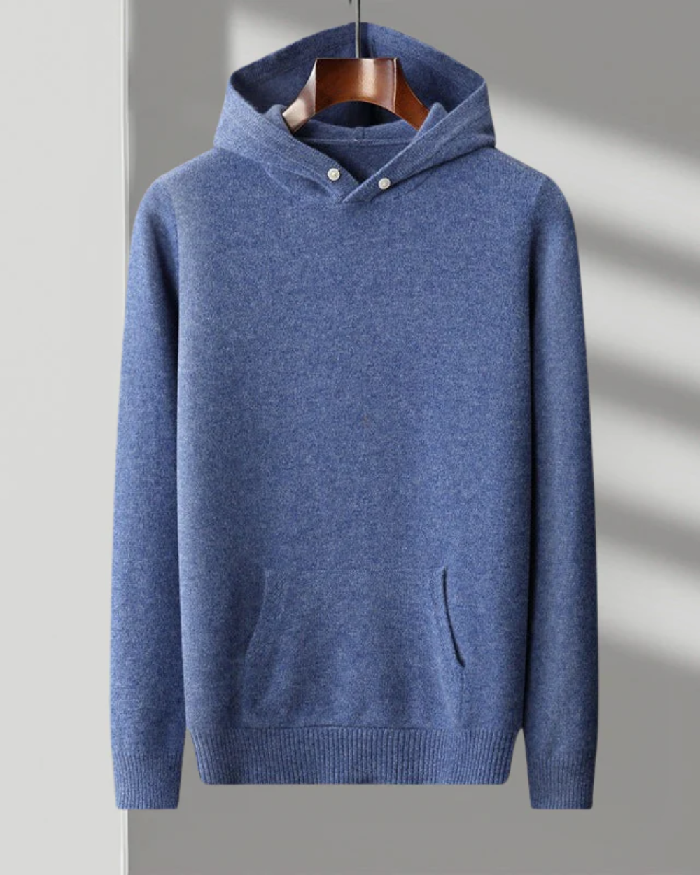 Felpa con cappuccio in lana merino Nova