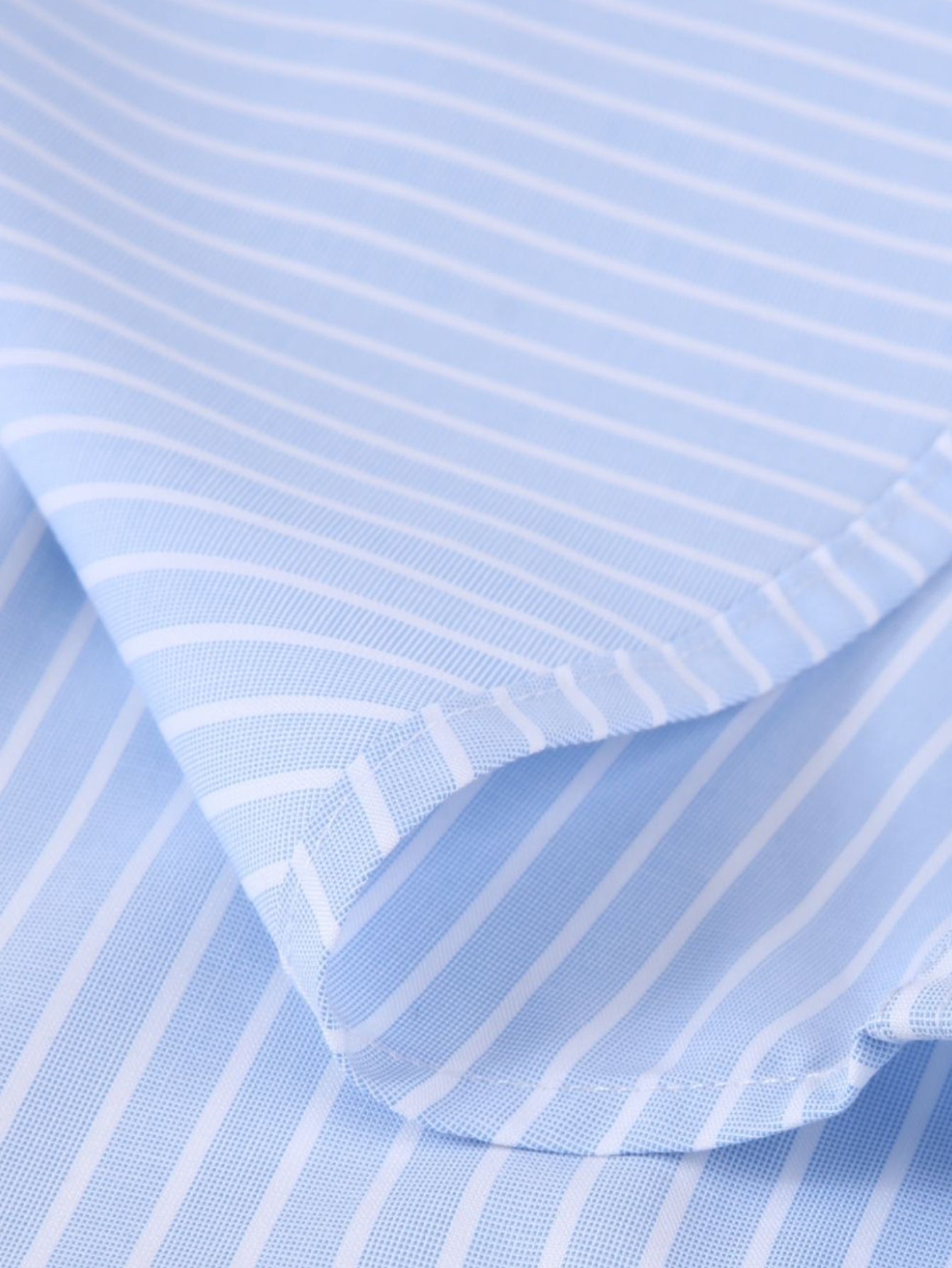 Chemise Rayée avec Col Contrasté
