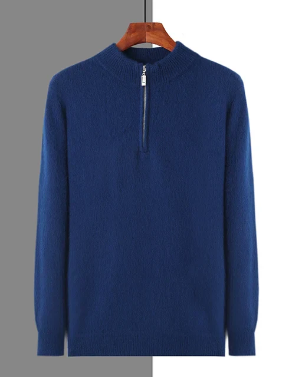 Felpa con zip in cashmere Genève