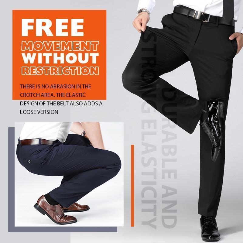 Pantaloni classici da uomo ad alta elasticità