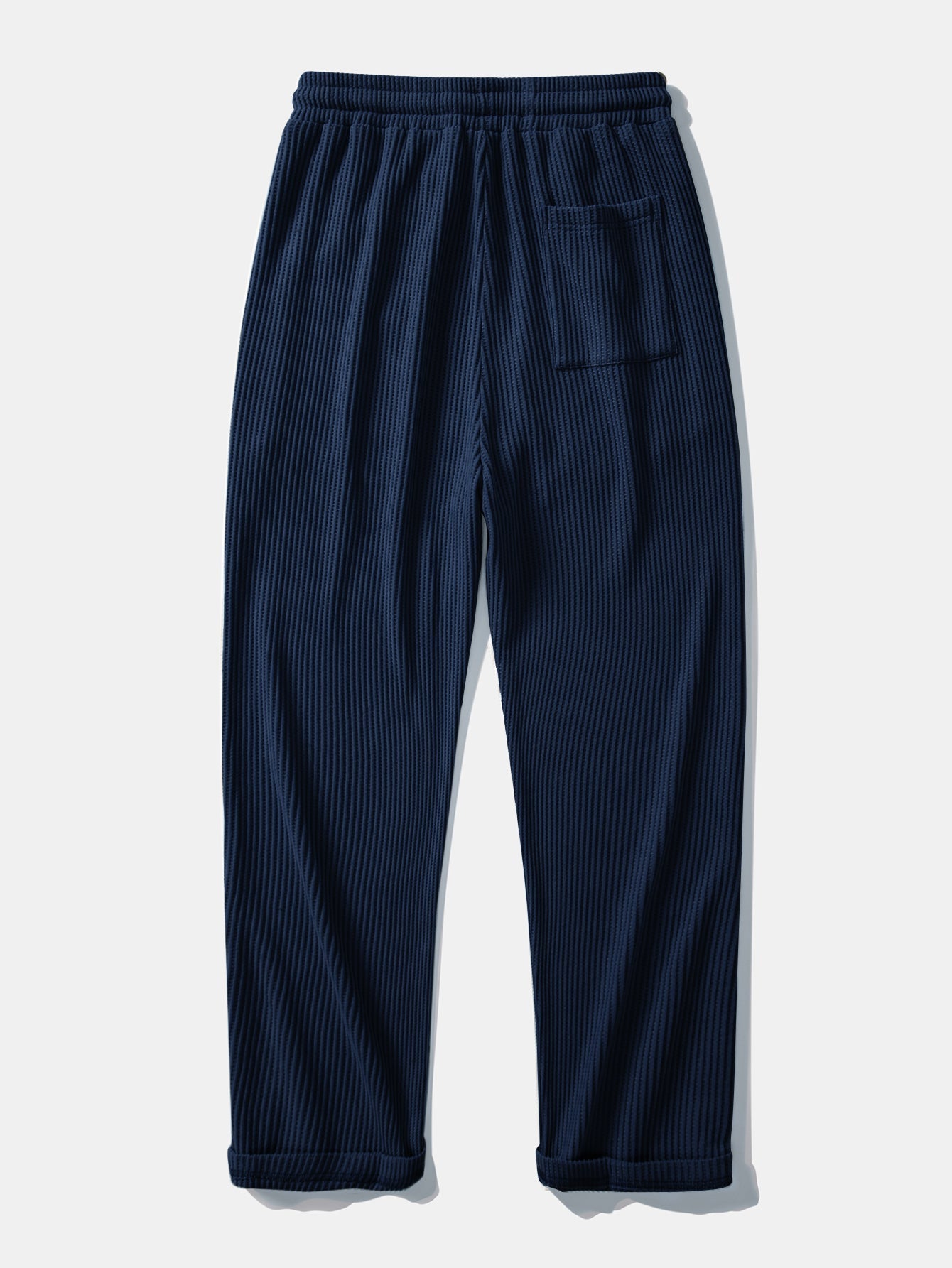 Chemise en Waffle avec Boutons et Pantalons en Waffle Tissés avec Cordon