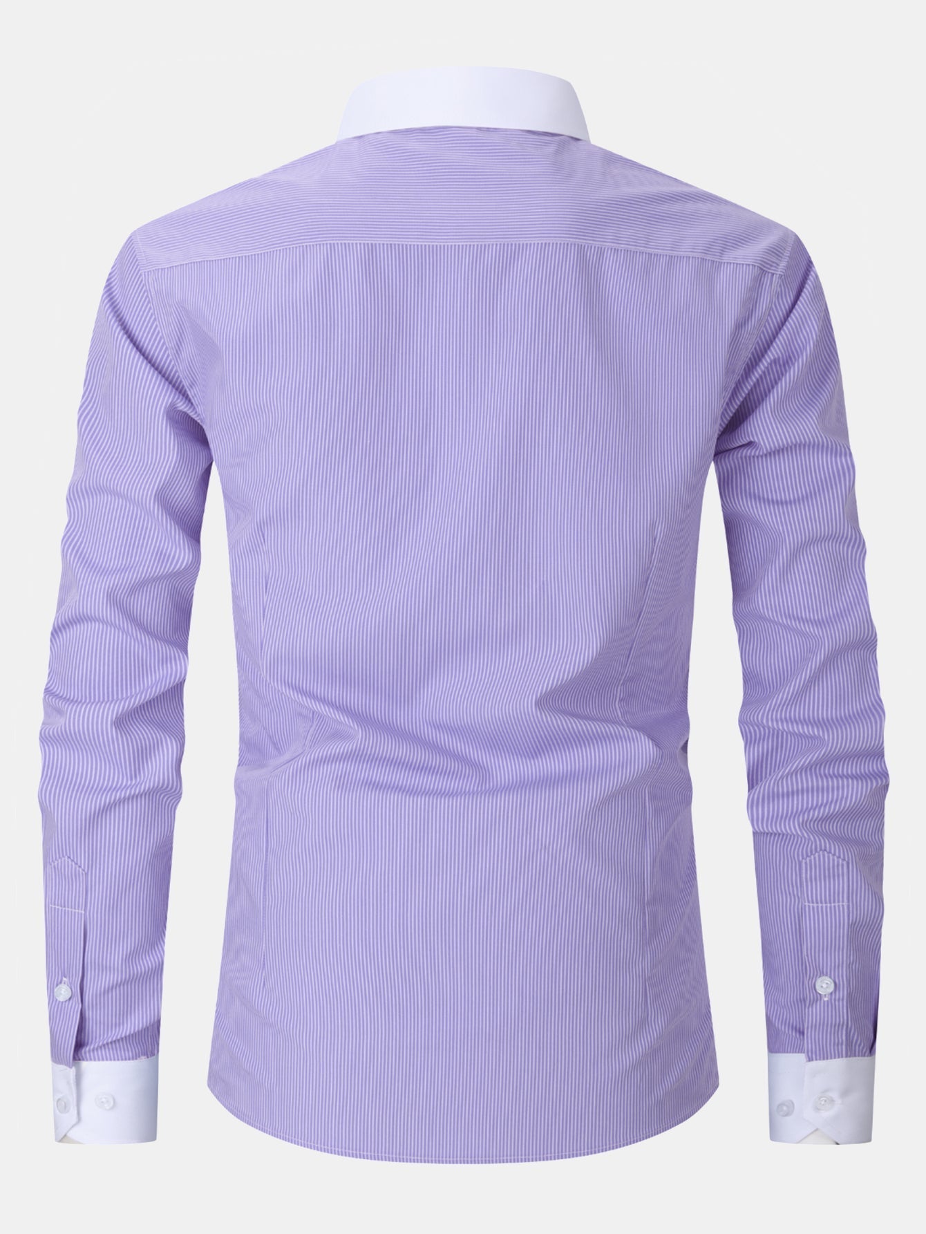 Chemise Habillée à Rayures avec Col Contrasté