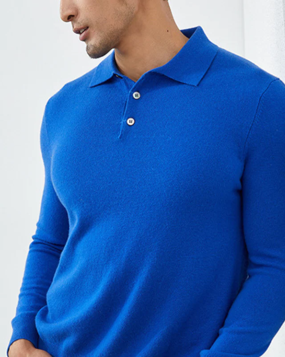 Maglione polo in cashmere Ponza