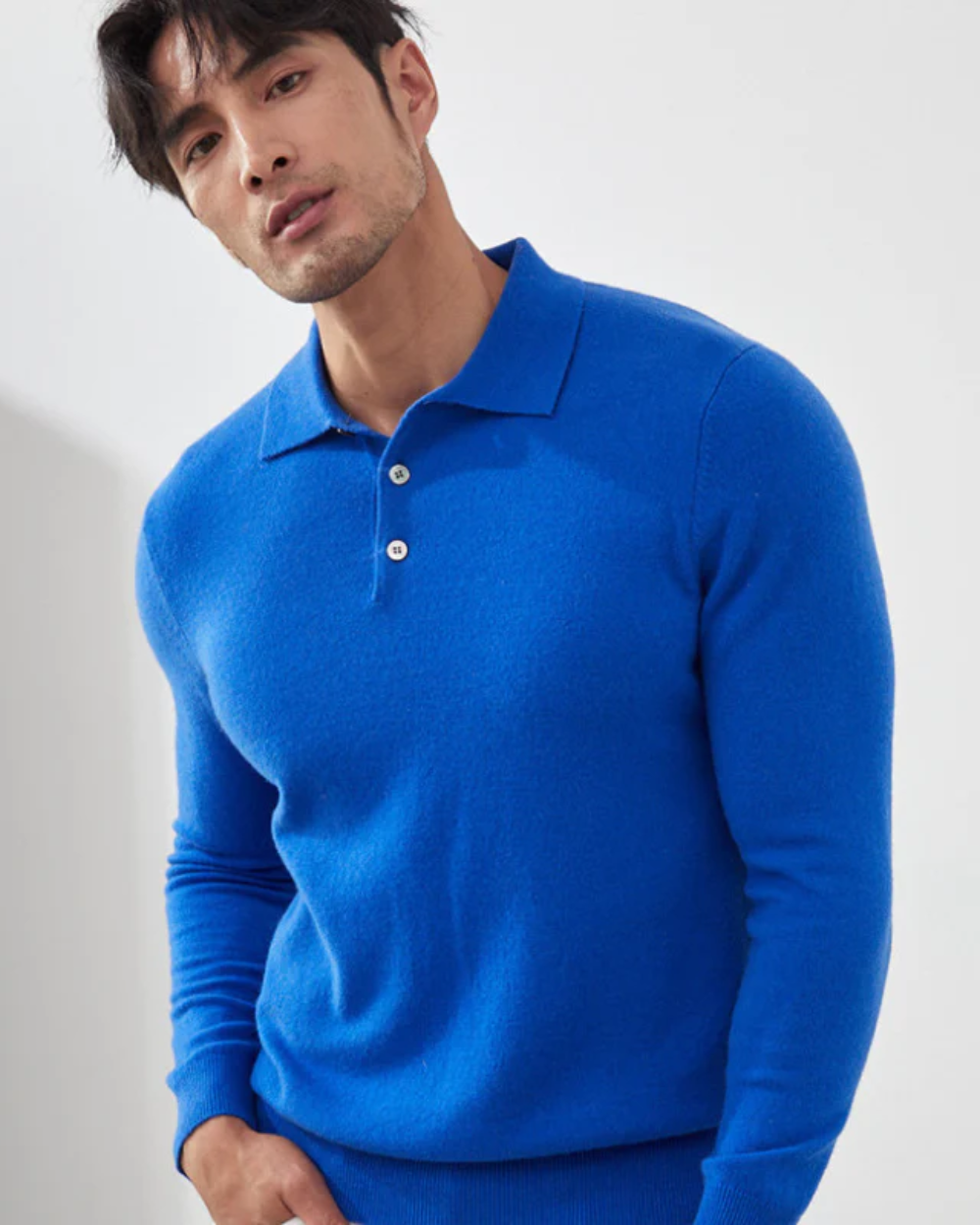 Maglione polo in cashmere Ponza