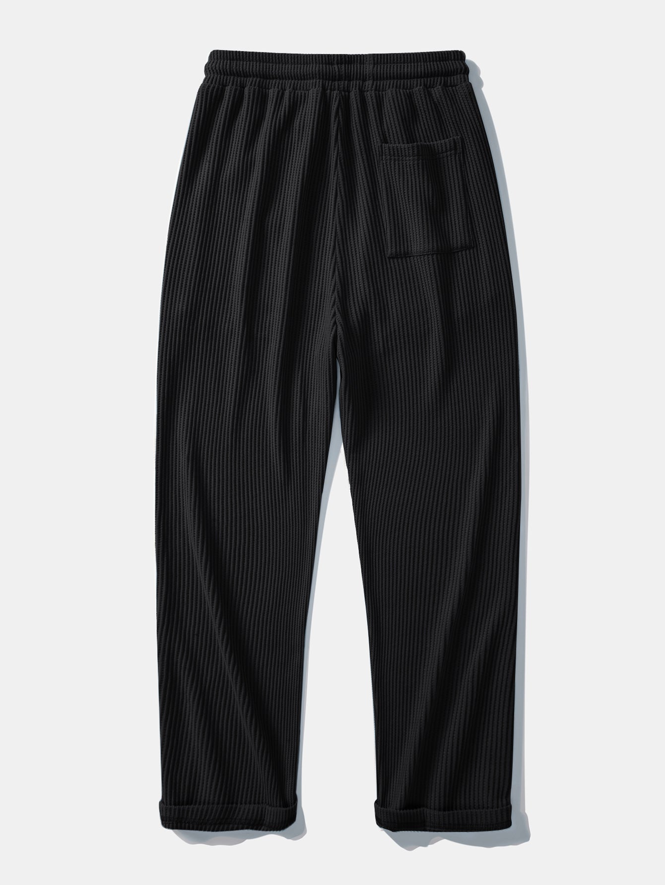 Chemise en Waffle avec Boutons et Pantalons en Waffle Tissés avec Cordon