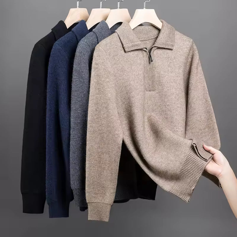 Maglione in cashmere con zip a un quarto Gstaad