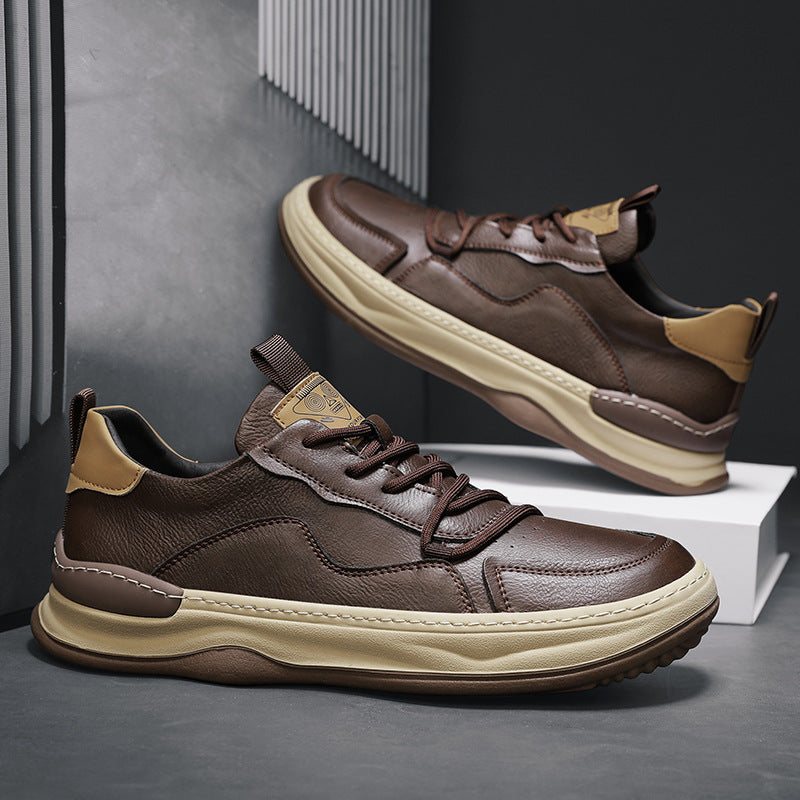 Baskets en Cuir Véritable Italiennes Noble