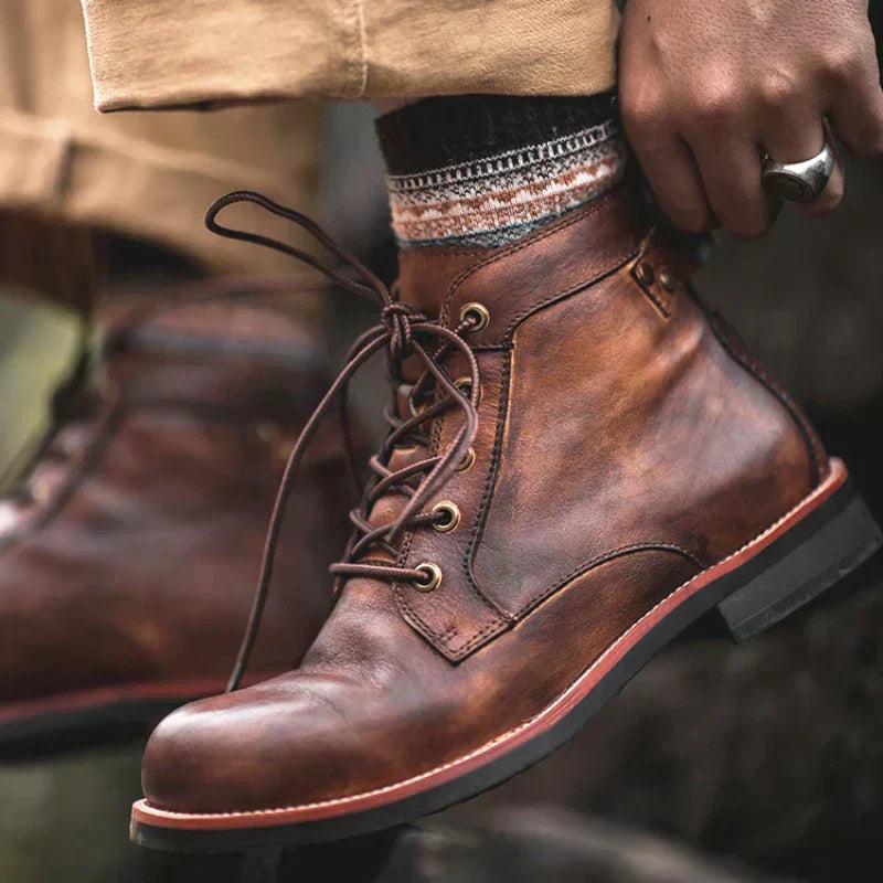 Fanum | Bottes pour Homme à Bout Rond Rétro