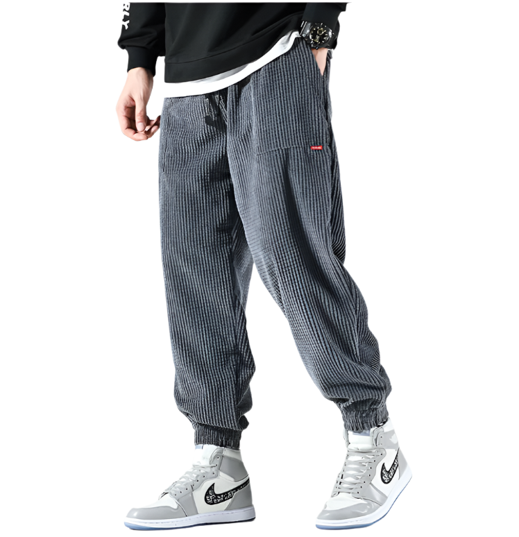 Pantaloni in velluto a coste alloro