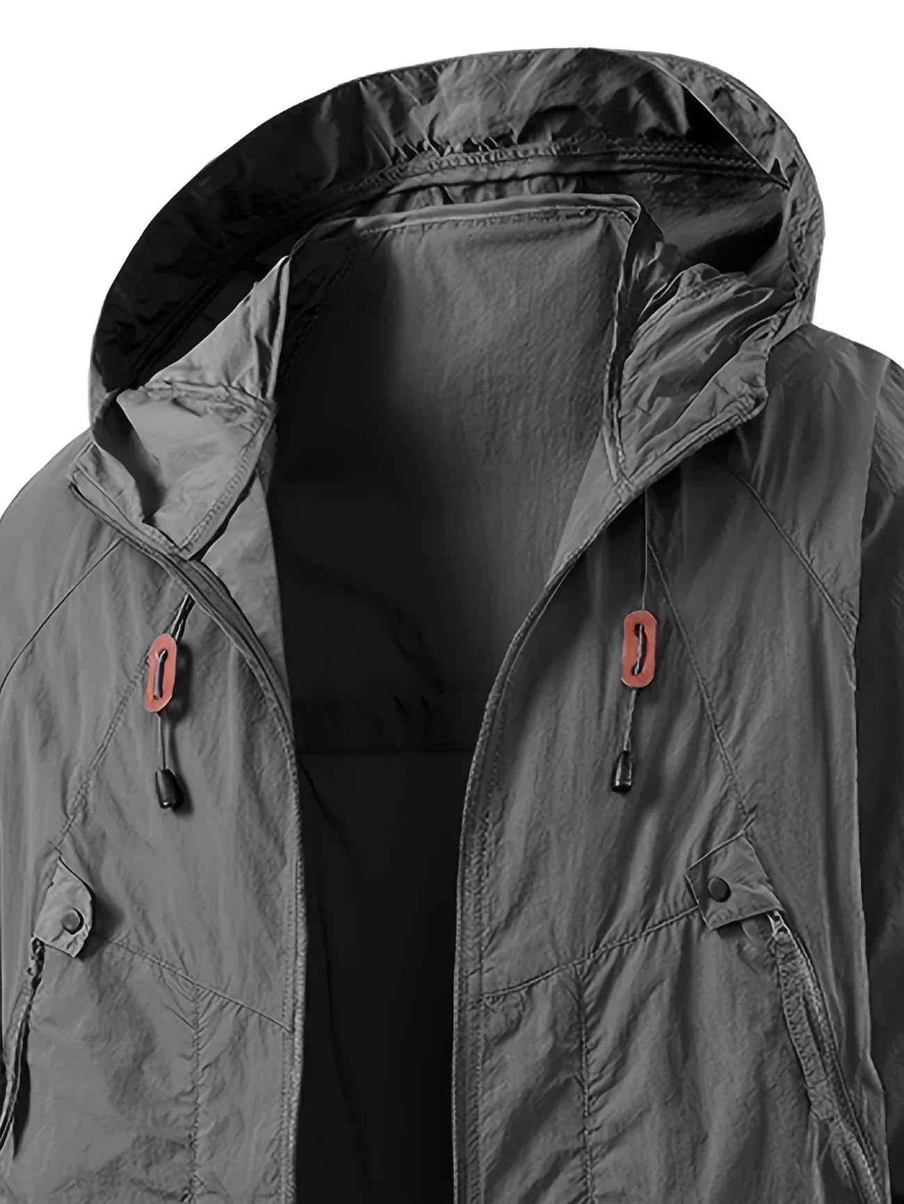 Carter - Veste coupe-vent imperméable pour extérieur avec capuche ajustable