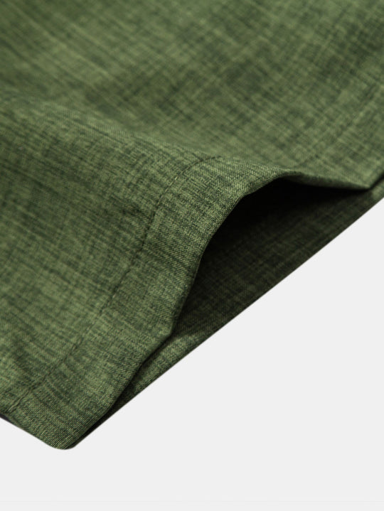 Camicia a collo corto e pantaloni in lino a gamba dritta – manica Stan