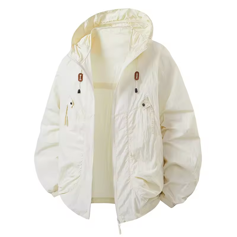 Carter - Veste coupe-vent imperméable pour extérieur avec capuche ajustable