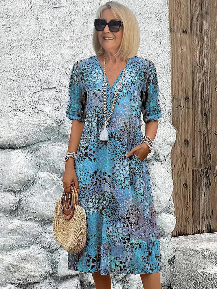 Harper™ | Elegante Abito Midi a Fiori